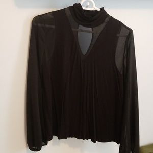 Peekaboo black blouse